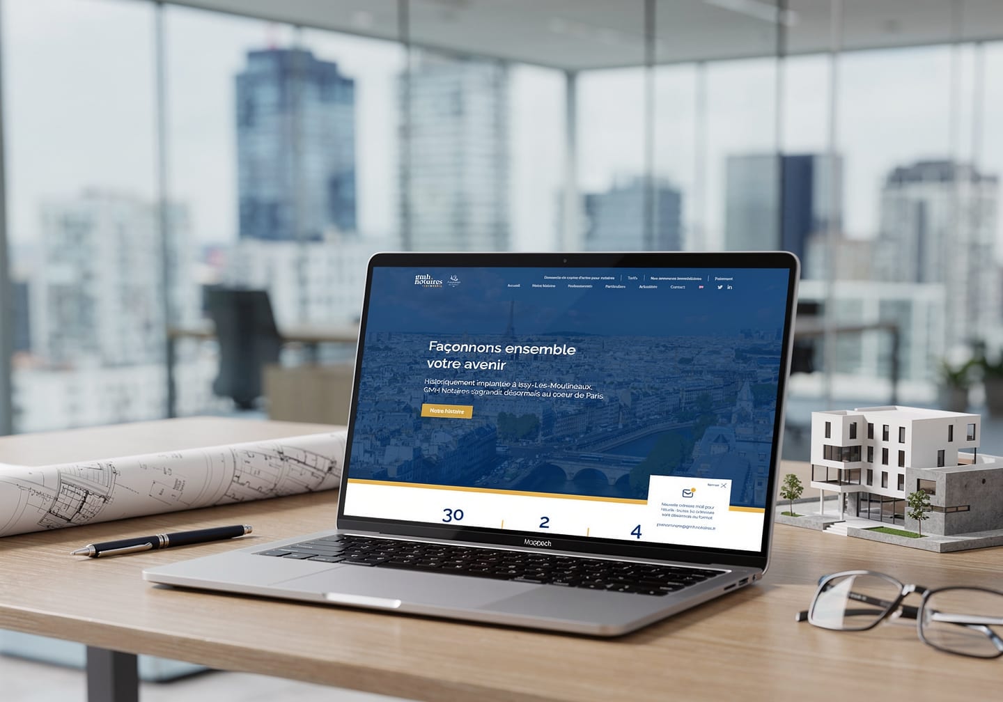 Aperçu du site Notaires GMH