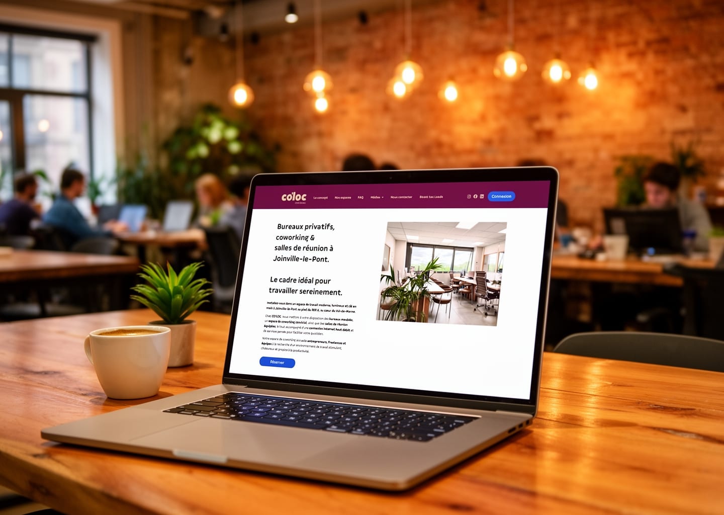 Aperçu du site Coworking Coloc
