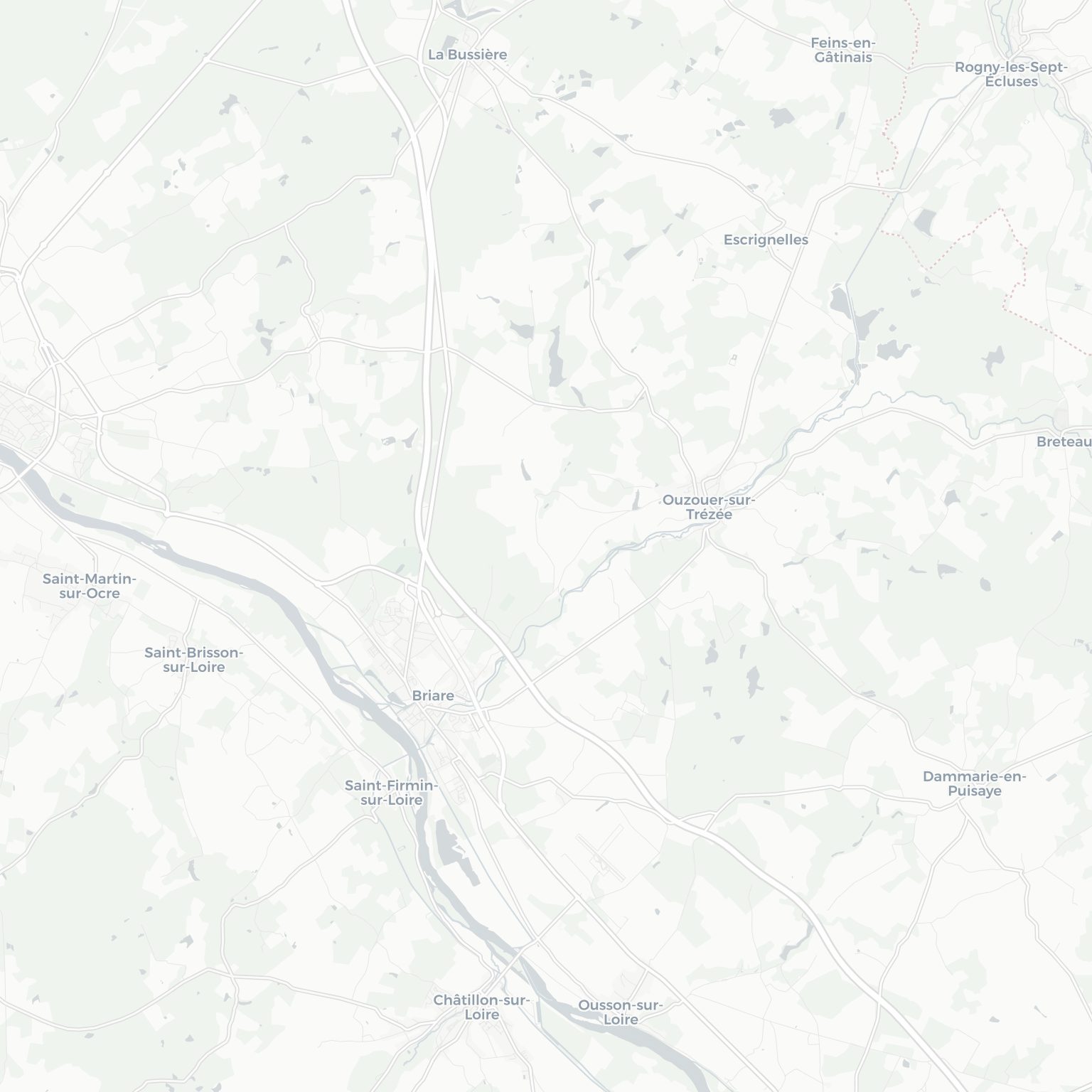 Carte de Briare et ses environs, dans le Loiret (Centre-Val de Loire)