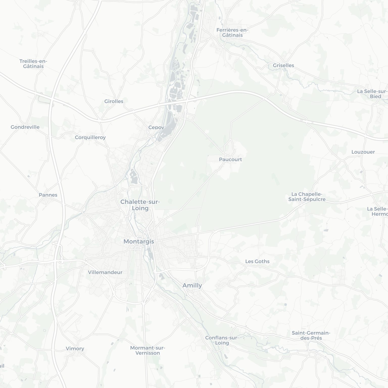 Carte de Châlette-sur-Loing et ses environs, dans le Loiret (Centre-Val de Loire)