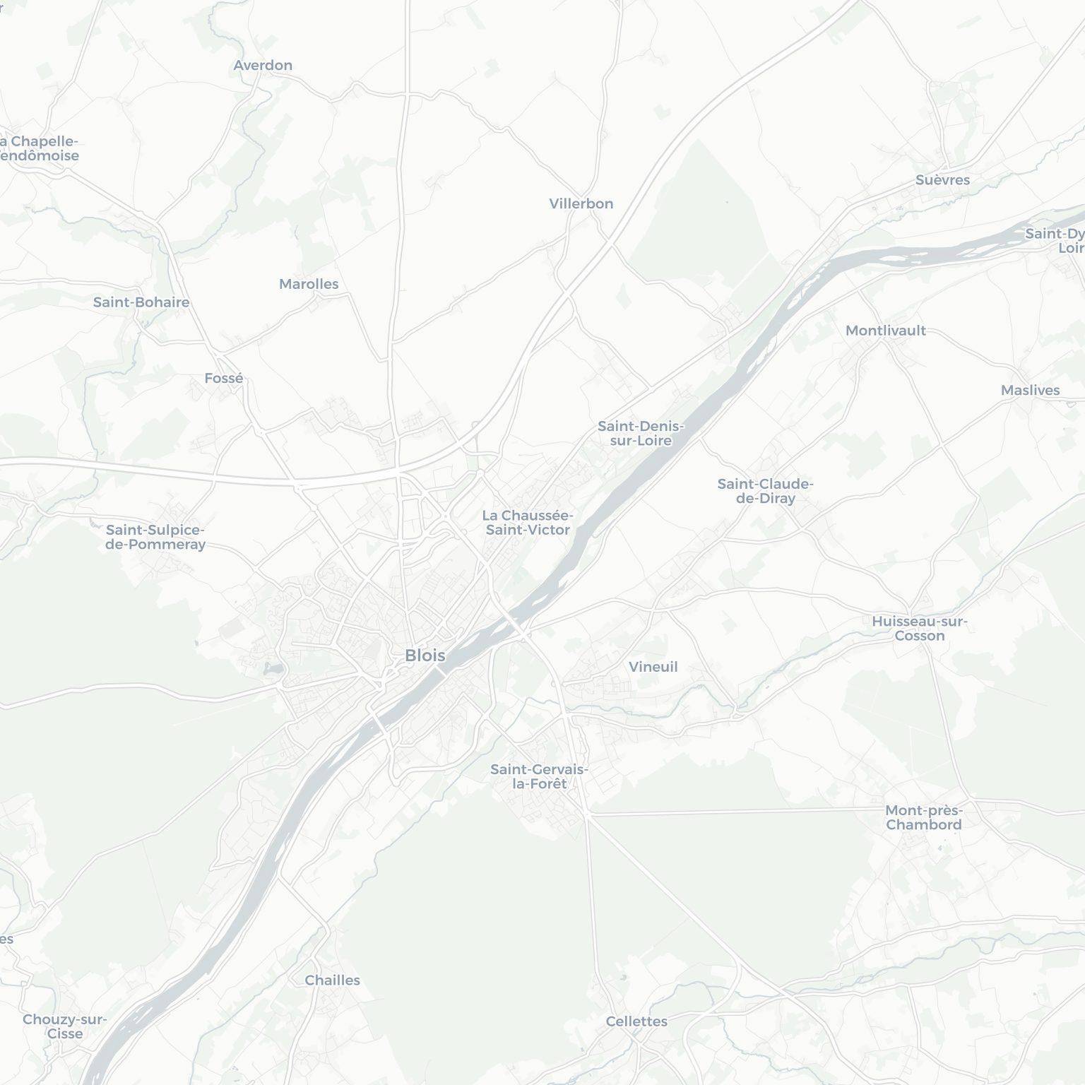 Carte de La Chaussée-Saint-Victor et ses environs, dans le Loir-et-Cher (Centre-Val de Loire)