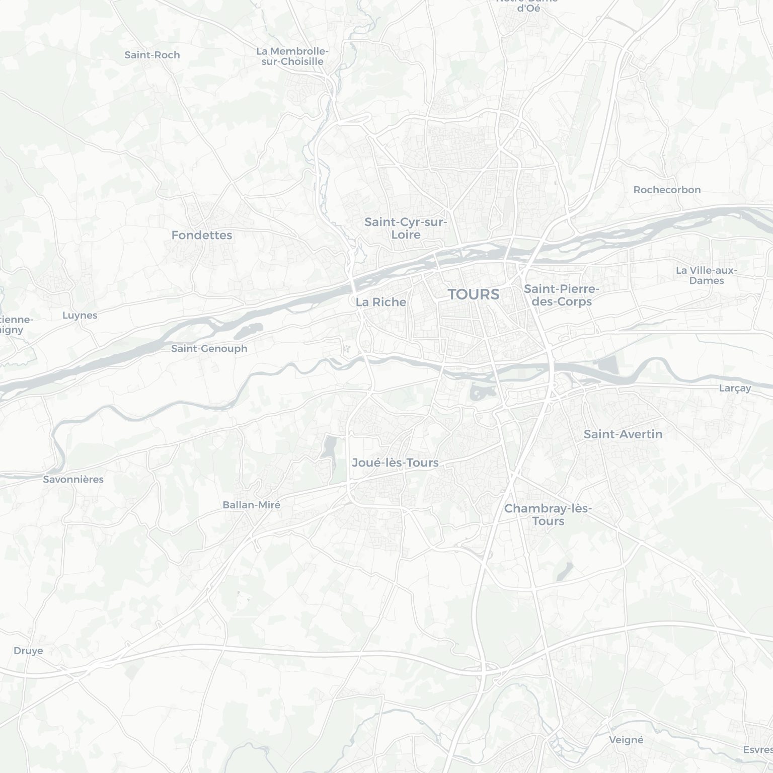 Carte de La Riche et ses environs, dans le Indre-et-Loire (Centre-Val de Loire)