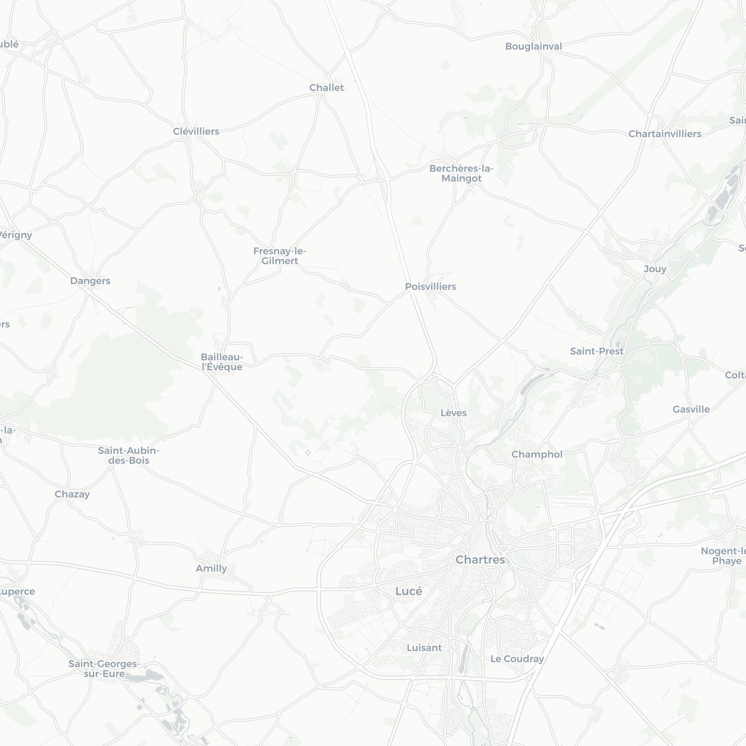 Carte de Lèves et ses environs, dans le Eure-et-Loir (Centre-Val de Loire)