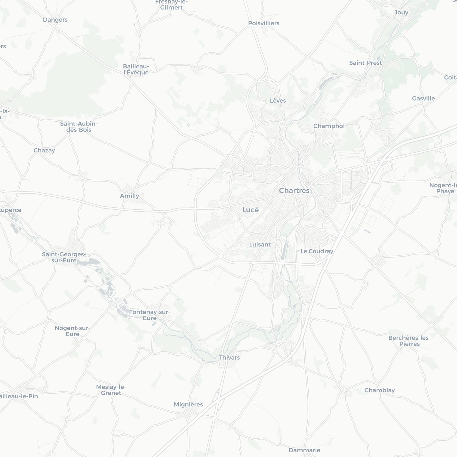 Carte de Luisant et ses environs, dans le Eure-et-Loir (Centre-Val de Loire)